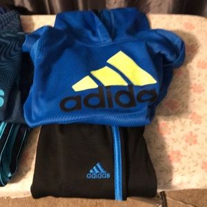 3 adidas outfits.  Size youth 6-7